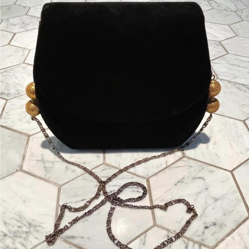 Elegant Vintage Black Chain Shoulder Bag
